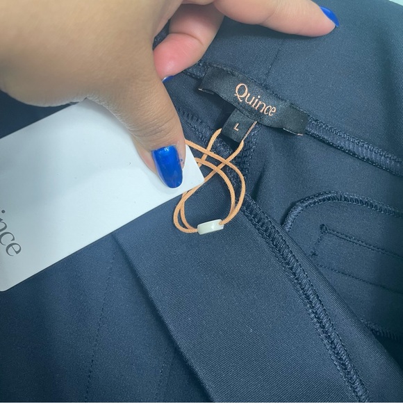 Quince Ultra Stretch Ponte Wide Leg Pants Women Size Large Black New - Picture 4 of 5